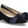 Best Pumps ZIEGENVELOUR/SEIDE- ozean/dunkelblau Damen Pumps | Dirndl Schuhe