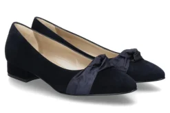 Best Pumps ZIEGENVELOUR/SEIDE- ozean/dunkelblau Damen Pumps | Dirndl Schuhe