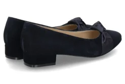Best Pumps ZIEGENVELOUR/SEIDE- ozean/dunkelblau Damen Pumps | Dirndl Schuhe