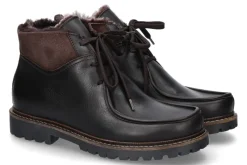 Discount Schnürboots gefüttert PANIOLO LAMMFELL MORO - dunkelbraun Herren Stiefeletten / Stiefel | Warmgefüttert