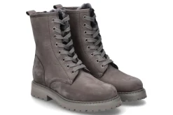 Best Stiefelette gefüttert NUBUK LAMMFELL GRAU Damen Stiefel | Stiefeletten