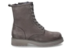 Best Stiefelette gefüttert NUBUK LAMMFELL GRAU Damen Stiefel | Stiefeletten