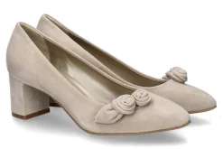 Best dirndl+bua Trachten-Pumps 1942 ZIEGENVELOURS- beige Damen Pumps | Dirndl Schuhe