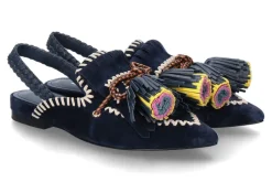 Clearance Elena lachi Slingbacks SUEDE- navy/dunkelblau Damen Sandalen