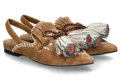 Clearance Elena lachi Slingbacks SUEDE- tan/braun Damen Sandalen