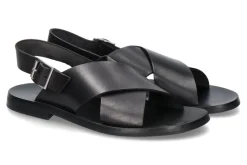 Hot Sandale LEATHER M7162 BLACK Herren Offene Schuhe