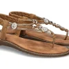 Hot Sandale 8013-5 STRASS- brown/braun Damen Sandalen
