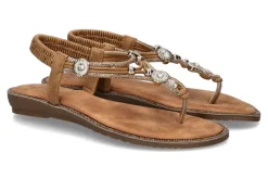 Hot Sandale 8013-5 STRASS- brown/braun Damen Sandalen