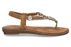 Hot Sandale 8013-5 STRASS- brown/braun Damen Sandalen