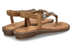 Hot Sandale 8013-5 STRASS- brown/braun Damen Sandalen