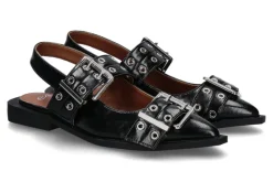 Fashion Slingballerina PATENT- black/schwarz Damen Ballerinas | Sandalen