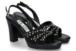Discount Sandale MIRANDA CAMOSCIO NERO STRASS SKY (38) Damen Sandalen