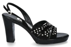 Discount Sandale MIRANDA CAMOSCIO NERO STRASS SKY  (38) Damen Sandalen