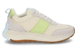 Hot Sneaker F-MODE FLOW FARBIC SUEDE LEATHER- lime mix Damen Sneaker