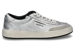 Best Ghoud Herren- Sneaker LIDO_BR LAMINATED LEATHER- silber/schwarz Herren Sneakers
