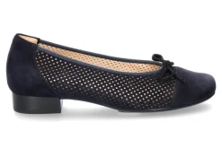 Clearance Ballerina BOLOGNA G-WEITE SAMTZIEGE BLUE (40½) Damen Ballerinas