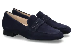 Fashion Slipper NAPOLI H-WEITE samtziege blau Damen Slipper