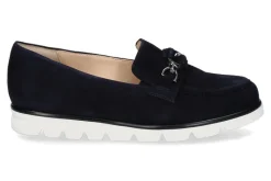 Discount Slipper PISA Samtziege dunkelblau Damen Slipper