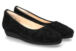 Discount Slipper SANREMO SAMTZIEGE SCHWARZ (35) Damen Slipper