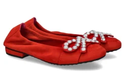 Best Ballerina MALU SAMTZIEGE KIRSCHE Damen Ballerinas