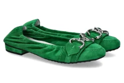 Clearance Ballerina MALU SAMTZIEGE LEAF SILVER Damen Ballerinas