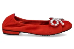 Best Ballerina MALU SAMTZIEGE KIRSCHE Damen Ballerinas