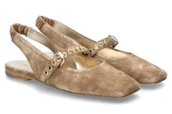 Best Sling- Ballerina LEILA SUEDE- nuts/gold Damen Ballerinas