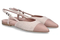 Discount Sling- Ballerina GRETA NAPPA TWEED- rosa/nude Damen Ballerinas | Sandalen
