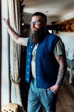 Hot Herren Weste AHAB- Indigo/dunkelblau Damen Modewelt/Westen | Modewelt/Westen
