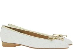 Hot Ballerina MEFY QUILTED WHITE ORO Damen Ballerinas