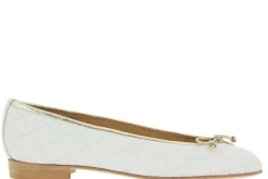 Hot Ballerina MEFY QUILTED WHITE ORO Damen Ballerinas