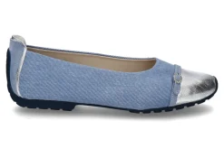 Best Ballerina 1111 NAPPA TESSUTO- jeans/ silber Damen Ballerinas