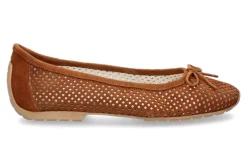 Best Ballerina PERFORATO CAMOSCIO COGNAC (41½) Damen Ballerinas