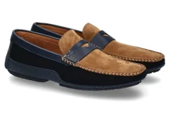 Discount Loafer BAVIERA BLU SCURO MARRONE Herren Slippers | Mokassins