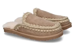 Best Pantolette gefüttert SLIPPER FULL ESKIMO STITCH- camel Damen Pantoletten | Hausschuhe