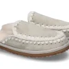 Best Pantolette gefüttert SLIPPER FULL ESKIMO STITCH- silber Damen Pantoletten | Hausschuhe