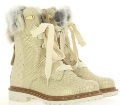 Best Stiefelette gefüttert SNAKE LOOK SAND Damen Stiefel | Stiefeletten