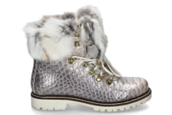 Best Stiefelette KANNINCHENFELL GRAU GLITTER (36) Damen Stiefel | Stiefeletten