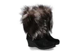Discount Fellstiefel ANGELICA NERO ARGENTO Damen Fellstiefel
