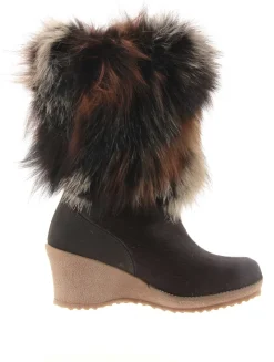 Best Fellstiefel ANGELICA BROWN Damen Fellstiefel | Keilschuhe