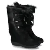 Best Fellstiefel CORINNE BLACK Damen Fellstiefel | Warmfutter