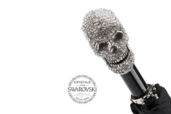 Sale Regenschirm OXFORD TOTENKOPF SWAROVSKI SILBER Damen Regenschirme | Regenschirme