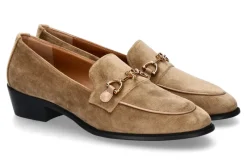 Clearance Loafer AXEL VELLUTO- volpe/ beige/ grün Damen Slipper