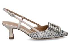 Sale Slingpumps STEFI TWEED LUX BLU NAPPA CREAM Damen Pumps
