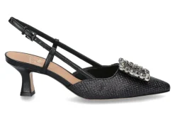 Discount Slingpumps RAFFIA NERO NAPPA NERO Damen Pumps