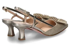 New Slingpumps STEFI Raffia lino Luxor bronze Damen Pumps