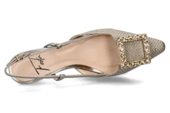 New Slingpumps STEFI Raffia lino Luxor bronze Damen Pumps