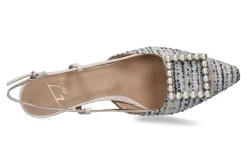 Sale Slingpumps STEFI TWEED LUX BLU NAPPA CREAM Damen Pumps