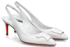 Hot Damen- Slingpumps SIBILLE NAPPA- white/weiss Damen Pumps