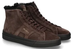 Hot Herren- High Top Sneaker gefüttert VELOUR- dark brown/dunkelbraun Herren Sneakers | Warmgefüttert